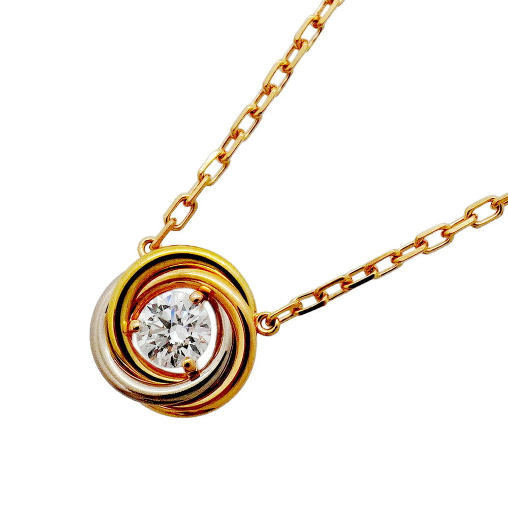 CARTIER 18k Gold Diamond Trinity Necklace